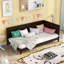 Lit de jour simple en bois L 79,8 po x l 41,9 po x H 30,7 po, style élégant-483642887-483642885