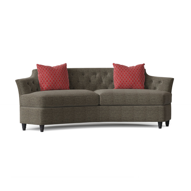 Cee Zee Upholstered 91'' Sofa, Espresso, Elise Harbor, Amelia Azalea