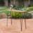 Outdoor Wood and Metal Bar Table