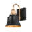 Modern Black 1-Light Metal Wall Sconce