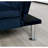 Navy Microfiber Contemporary Futon Converting To Bed, 2 - Seat, Made, Extra Support Leg, Good For Guests Seat Movie Watching Comfort