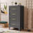 Metal Black 3 Drawer Nightstand-1016352788