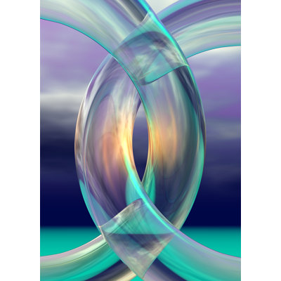 Aqua Rings by Scott J. Menaul - Unframed Graphic Art Print on Metal
