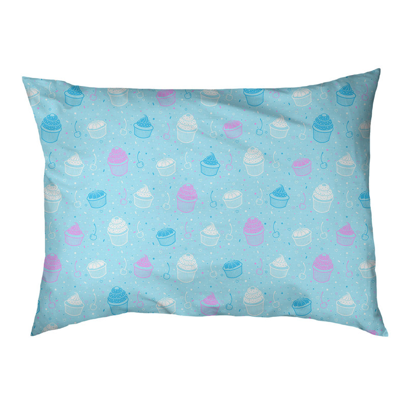 Coussin pour concepteur de chats pour l’extérieur petits gâteaux Byrge, Moyen - L 42,5 po x l 32,5 po, Bleu / Mauve