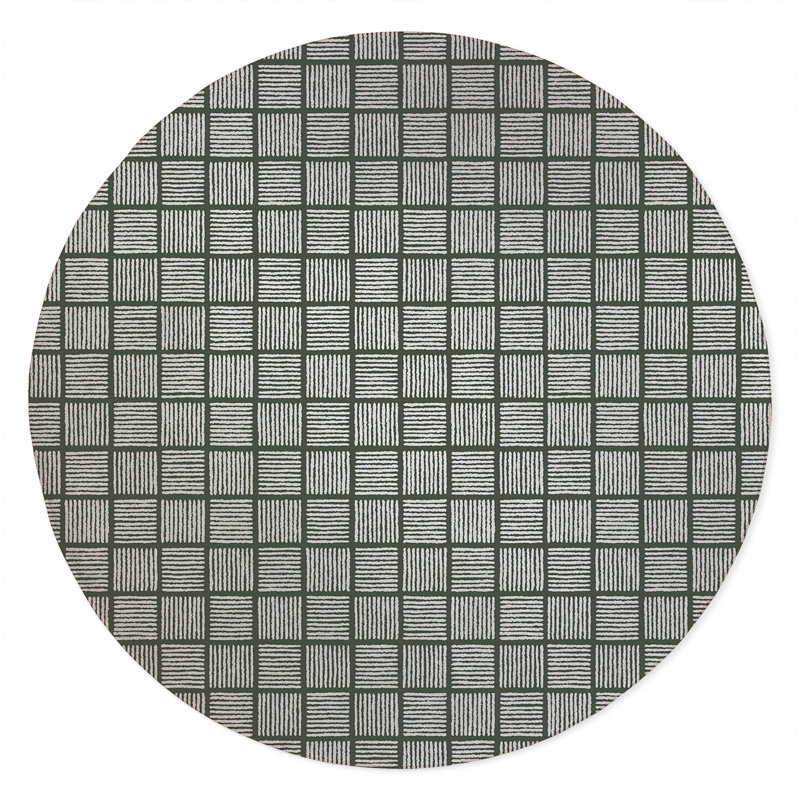 Tapis d'extérieur antidérapant Tally Blocks, Rond 5 pi