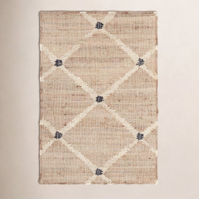 Kali Natural Flatweave Geometric Jute Rug