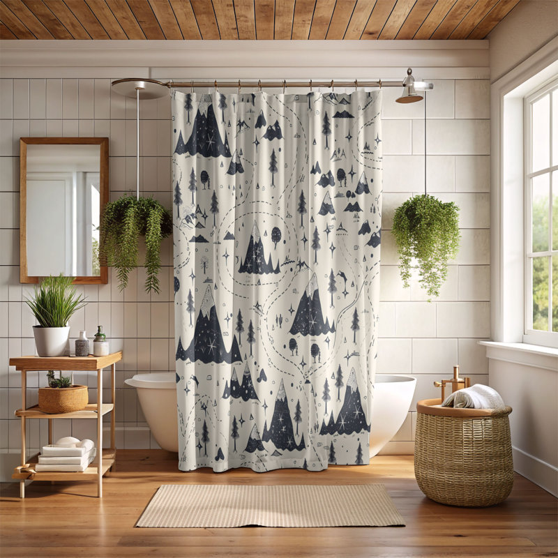 Rideaux de douche de qualité supérieure Magical, H 74 po x l 71 po