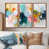 Toile avec cadre flottant brun