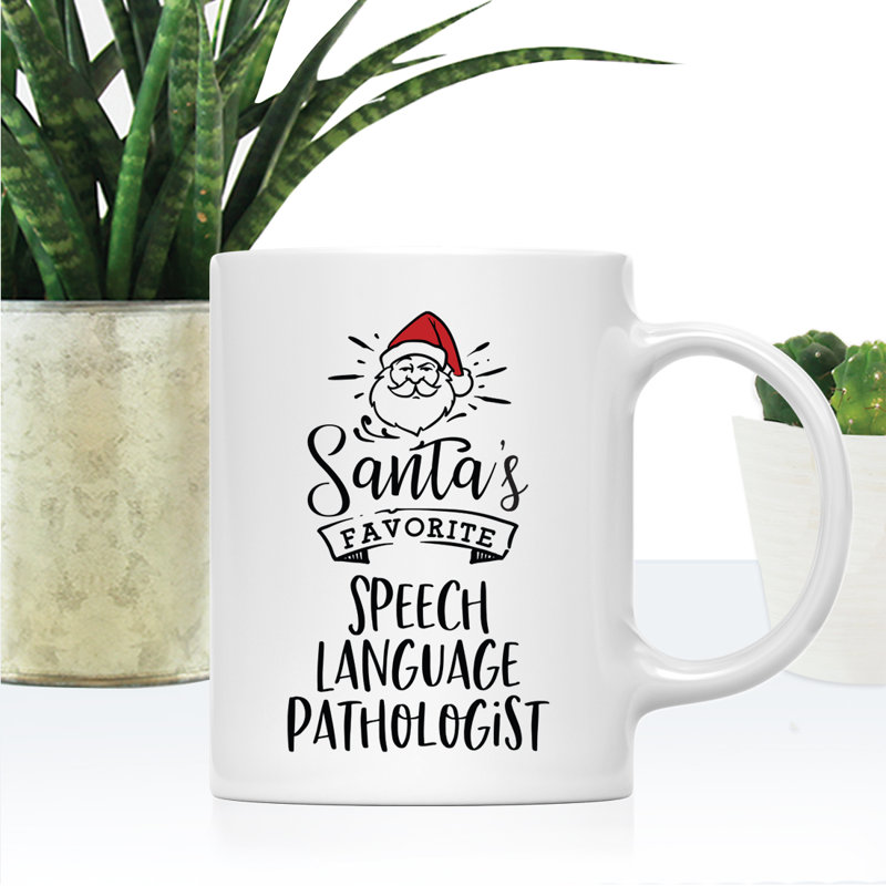 Grande tasse à café Tuileries, « Santa's Favorite Speech Language Pathologist »