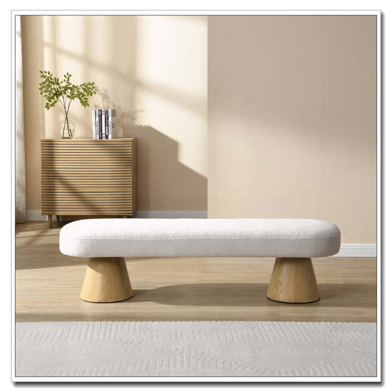 Banc de salle à manger L 64 po, Beige