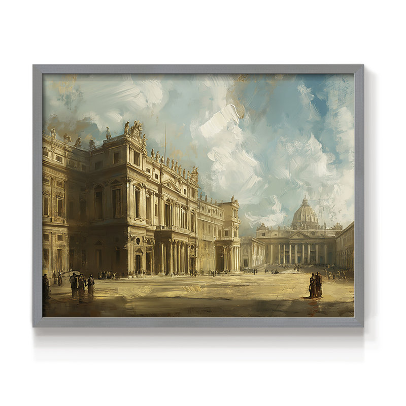 Paysage, série CLCL-XXXI, reproduction encadrée, Gris, H 11 po x l 14 po