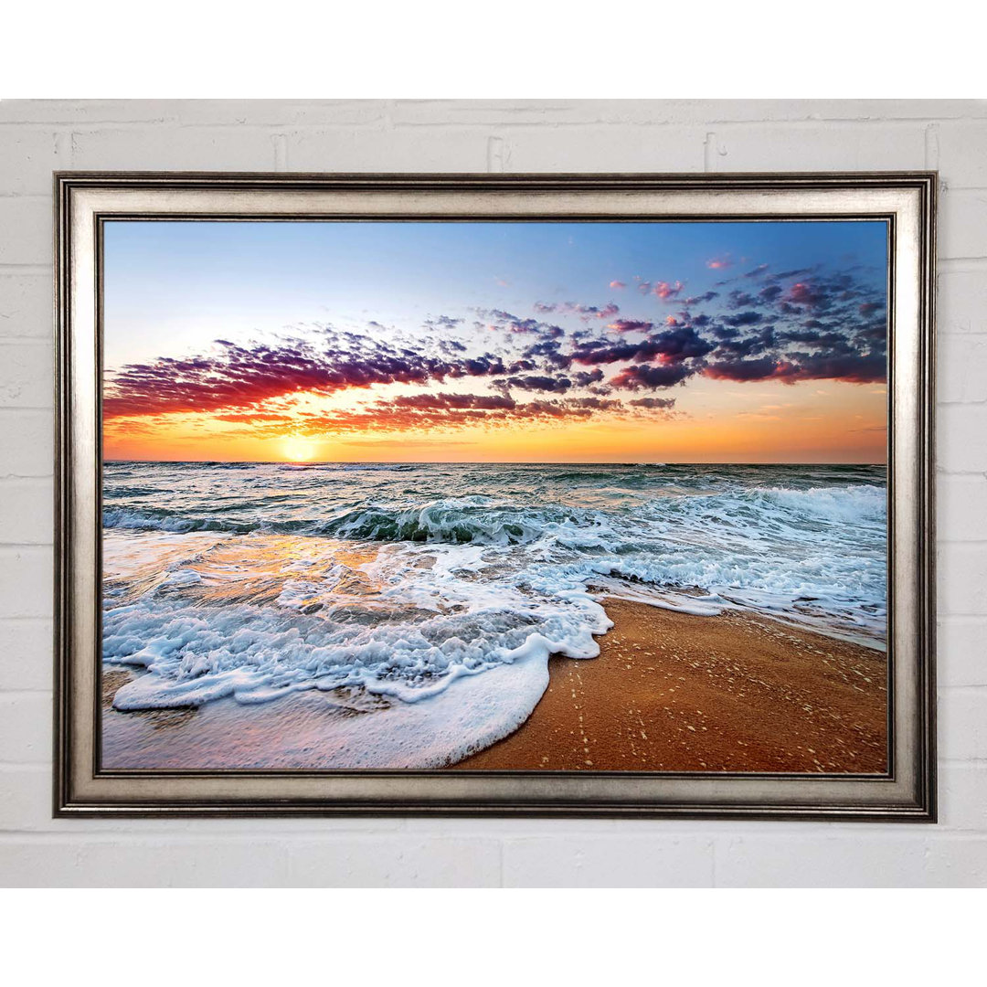 Gerahmtes Poster Ocean Sunset Swell