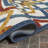 Flora Abstract Bold Mandala High-Low Red/Blue/Yellow Indoor/Outdoor Rug-69808010