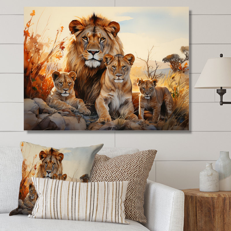 «African Shades Of Loins» sur toile, Toile tendue, H 34 po x l 44 po x P 1,5 po