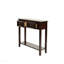 Console classique en bois, plateau en placage, tiroirs, étagère de rangement pour le salon - espresso / noir antique