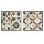 Zaina - Ensemble de 2 collages abstraits carrés-101850710-101850711