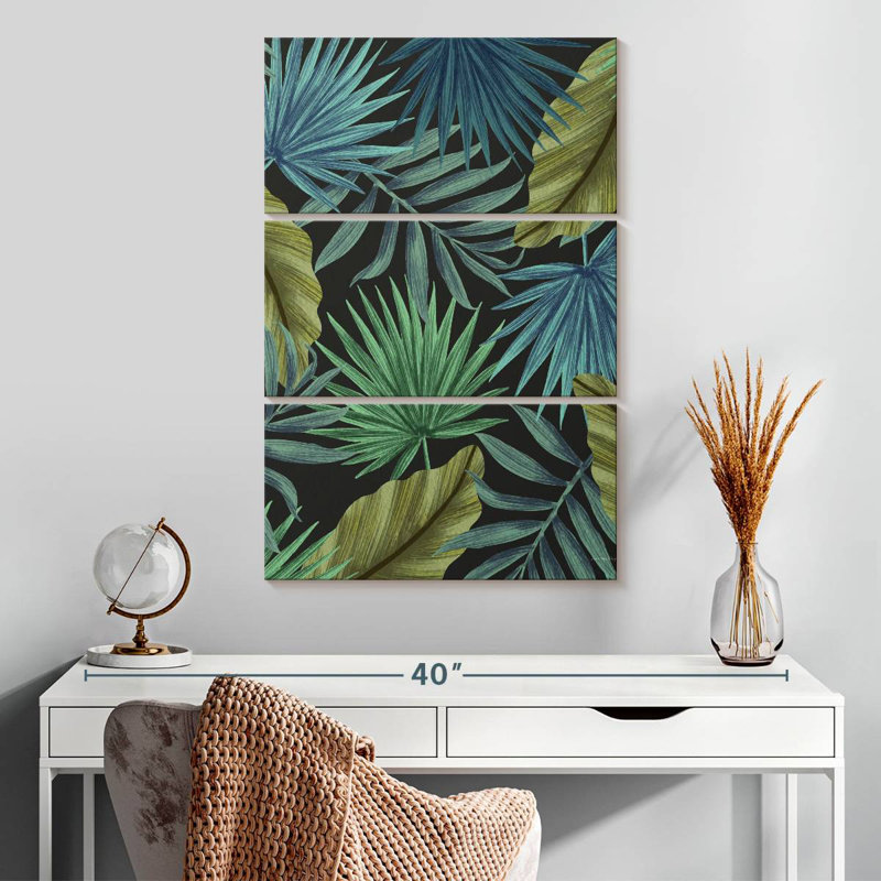 Motif de feuilles tropicales Harnek I, H 32 po x l 20 po