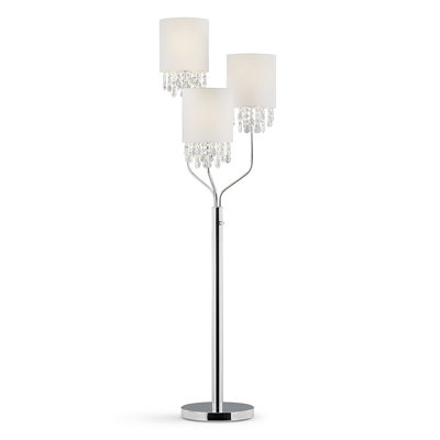 Lampe sur pied à l’arbre 68" en cristal 3 lumières Mannford