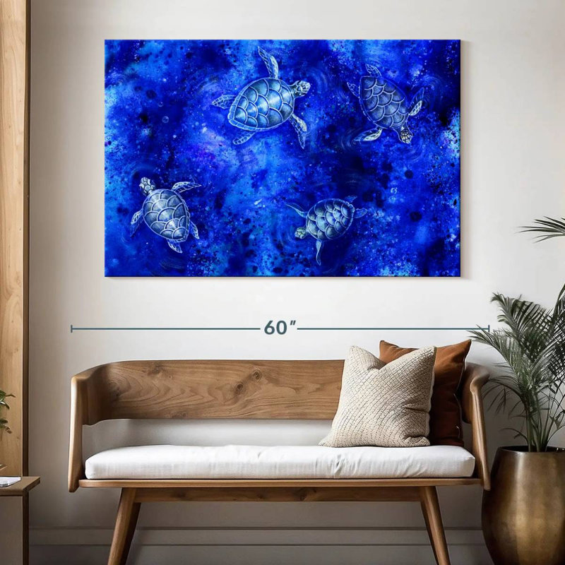 Acrylique de tortue de mer Brampt, H 34 po x l 51 po
