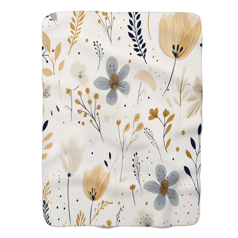 Boho Nature - 1 Piece Premium Sherpa Blanket, Queen