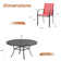 60" Patio dining set with Metal Round Dining Table and Stackable Armrest Dining Chairs