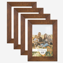 DesignOvation Kieva Solid Wood Picture Framess, Distressed Espresso Brown 11x14