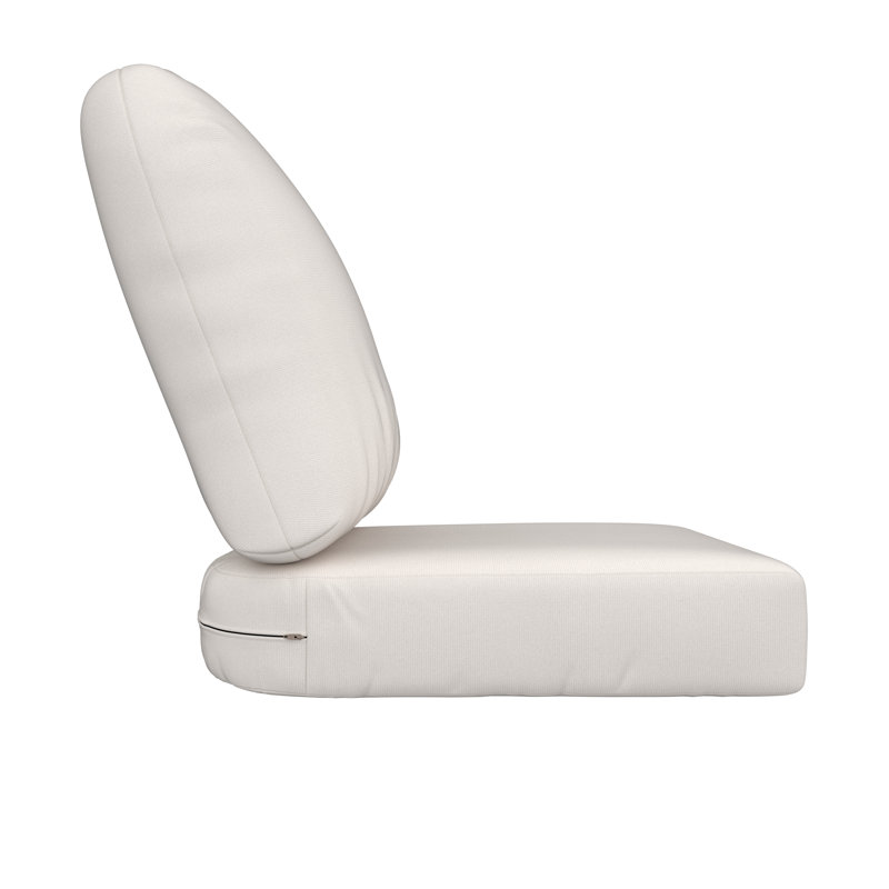 Amala Sunbrella® Outdoor Lounge Chair Seat/Back Cushion, Canvas Natural Sunbrella® Canvas