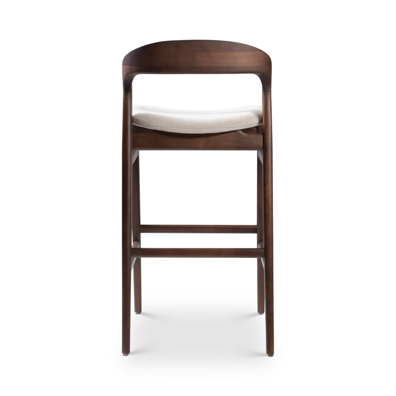Modern Brazilian Velma Counter Stool, Medley Ivory Performance Basketweave, Bar Stool (29.25” Seat Height)