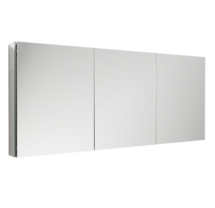 59 in. W x 36 in. H x 5 in. D Frameless Recessed or Surface-Mounted Bathroom Medicine Cabinet