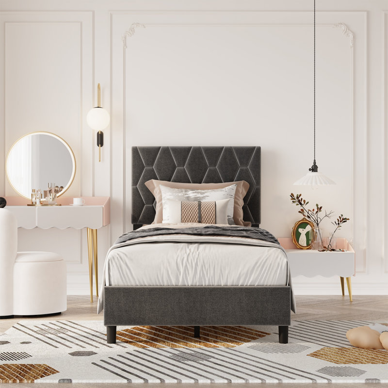 Bed, Double (4'6), Grey