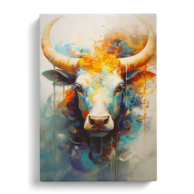 Taurus Zodiac Gestural No.2 - No Frame Print, 60cm H x 40cm W x 3cm D