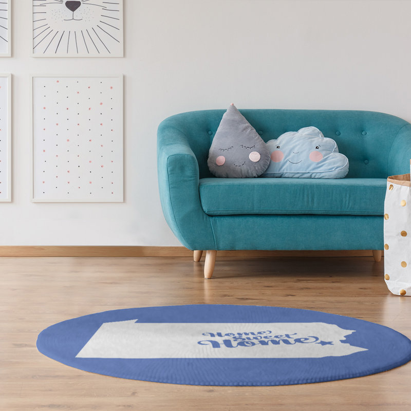 Tapis en poly-chenille allentown à la maison, Rond 5 pi