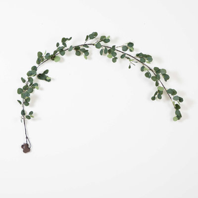 6.5ft. Lighted Artificial Eucalyptus Garland with 100 Warm White LED Lights