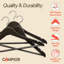 Cintres en bois - Cintre durable et peu encombrant, antidérapant, polyvalent pour organiser la robe, le manteau et les vêtements, pouvant supporter jusqu'à 10 lb, avec crochet pivotant à 360 degrés-1913174337-1913174205