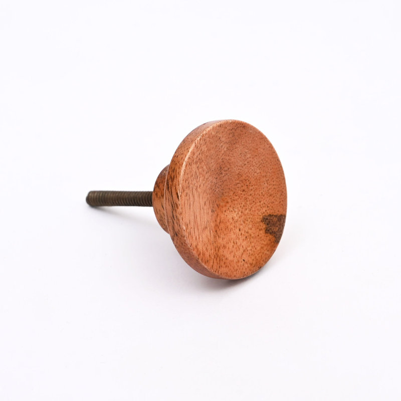 Brown Concave Wooden Knob – Set of 6