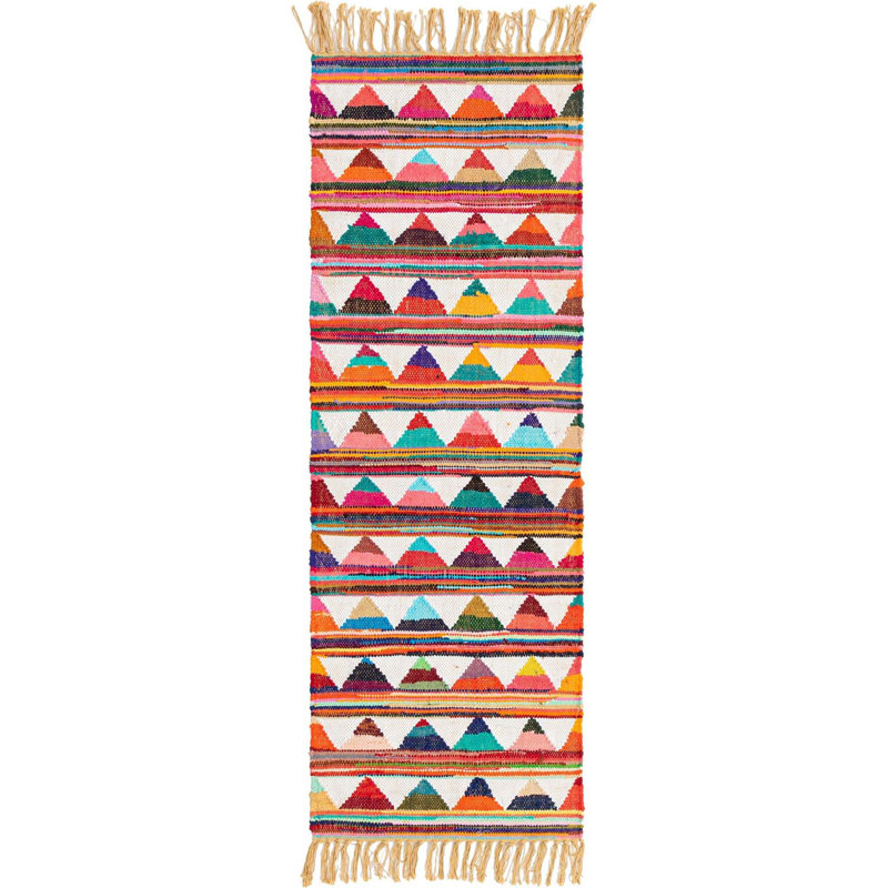 Jillann Cotton Geometric Indoor Rug, Runner 2'2" x 6'1"
