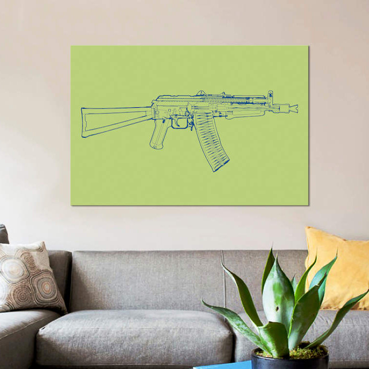 " AK-47 " by Steez, 26" H x 40" W x 1.5" D