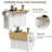 Rolling Kitchen Island With Power Outlet & Drop Leaf, Mobile Kitchen Island Cart With Tilt-Out Trash Can Storage, Spice Rack & Towel Rack And Adjustable Shelf-1231132234