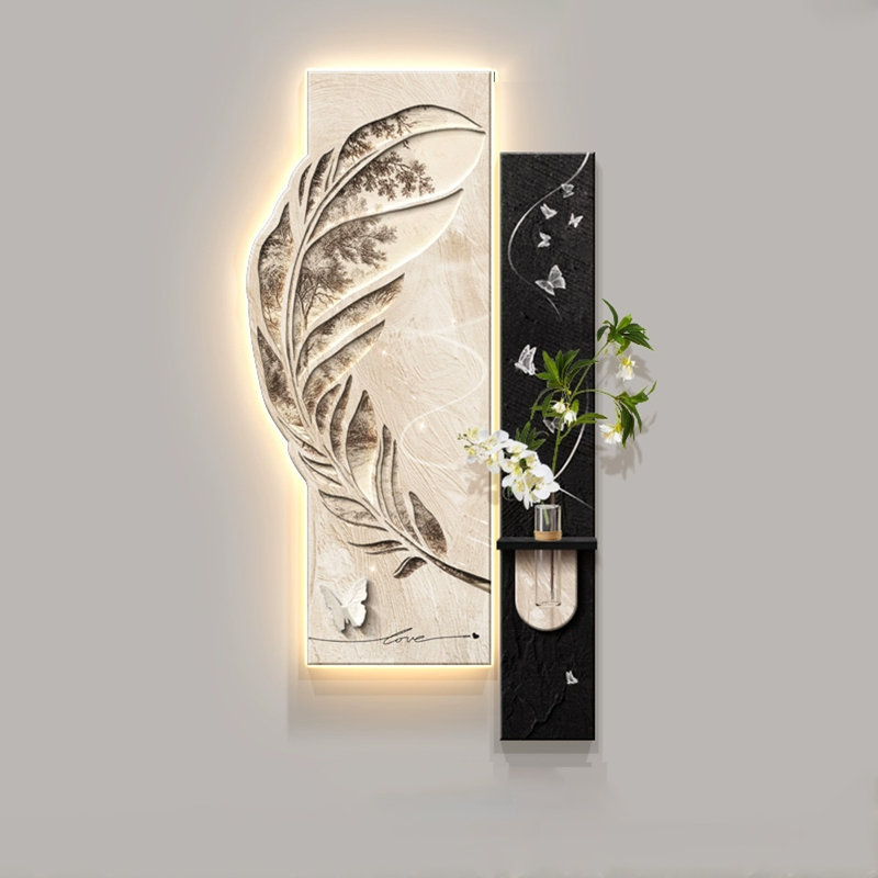 Black + White Rectangle Sandstone Wall art, 49.21" H x 27.56" W x 1.97" D, White/Black