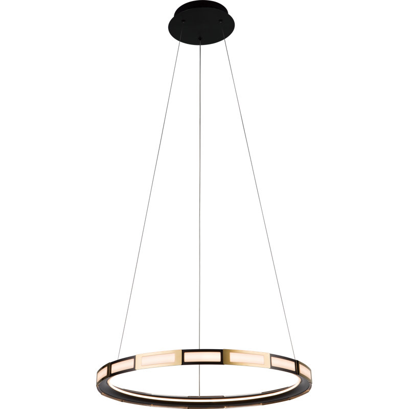Luminaire suspendu 1 lumière Hanly, H 4 po x l 24 po x P 24 po