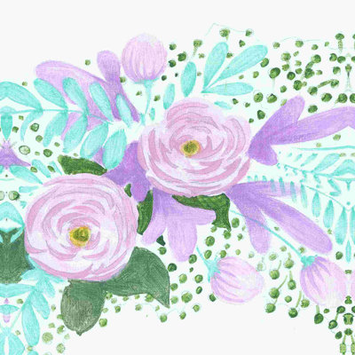 Douces fleurs mauves roses par - on