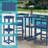 Outdoor HDPE 3-Pieces Patio Bar Sets with Bar Table and Chairs-104287665