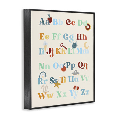 «Boy's Alphabet Charte», estampe numérique encadrée par Daphne Polselli