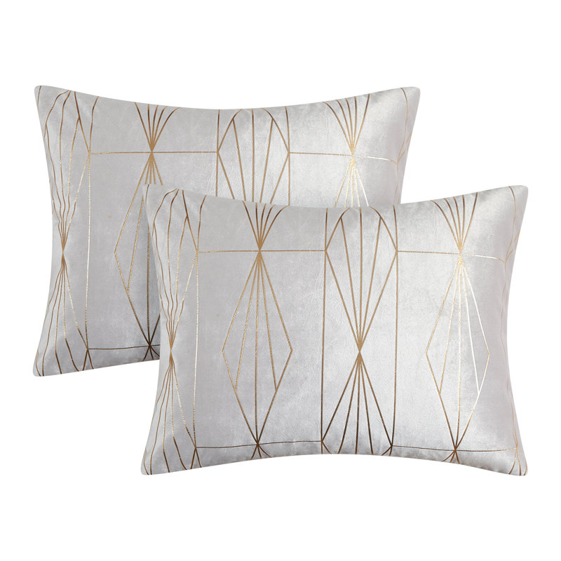Ensemble d'édredon réversible 3 pièces Gatsby, Édredon pour grand lit + 9 pièces supplémentair