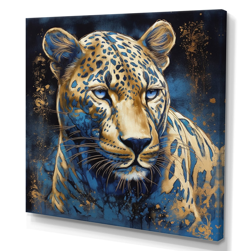 «Leopard Grace VI» sur toile, Toile tendue, H 24 po x l 24 po x P 1 po