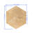 Hexagon Polished Marble Tile,1 box 12 pcs