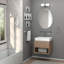 Miroir de salle de bain mural ovale biseauté sans cadre de style moderne-21562910