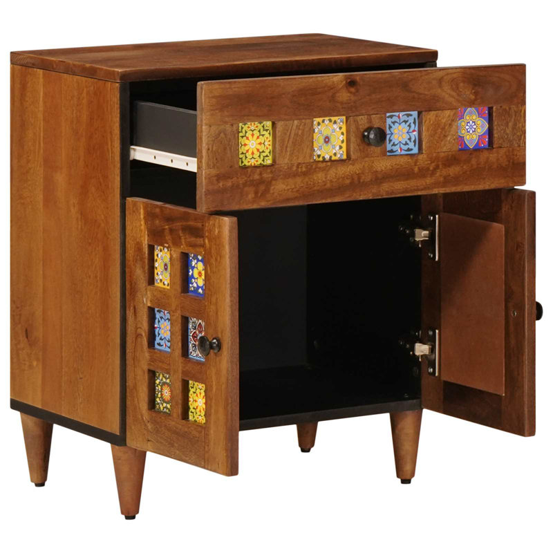 50cm W Solid Wood Bedside Table
