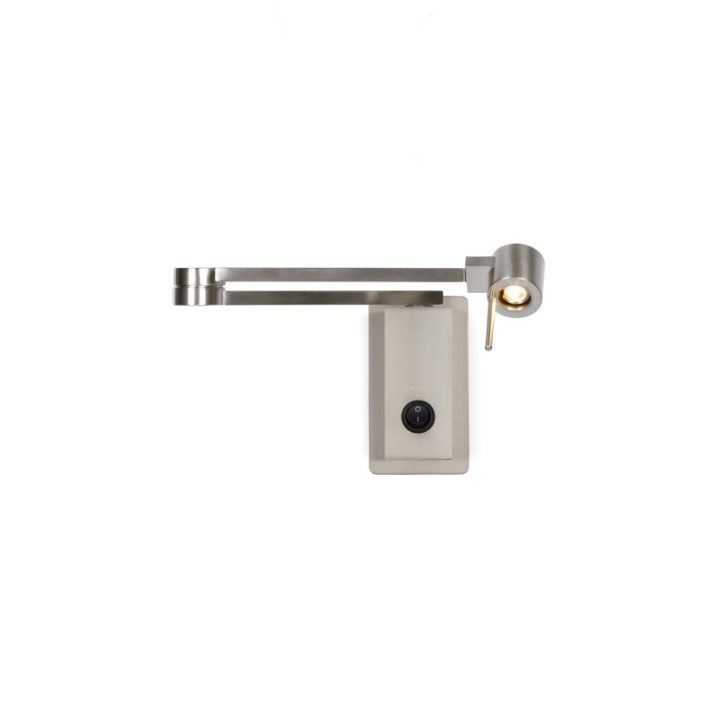 Manhattan 1-Light Swing Arm Sconce, Satin Nickel, Yes
