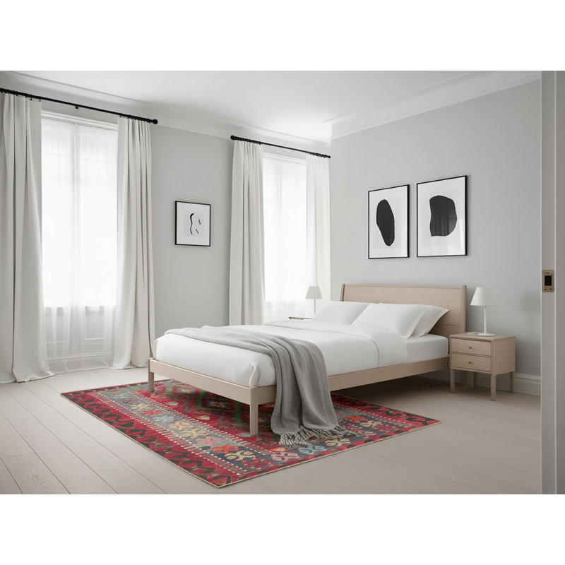 Tapis rouge à motif sud-ouest, Rectangle 5 pi x 7 pi